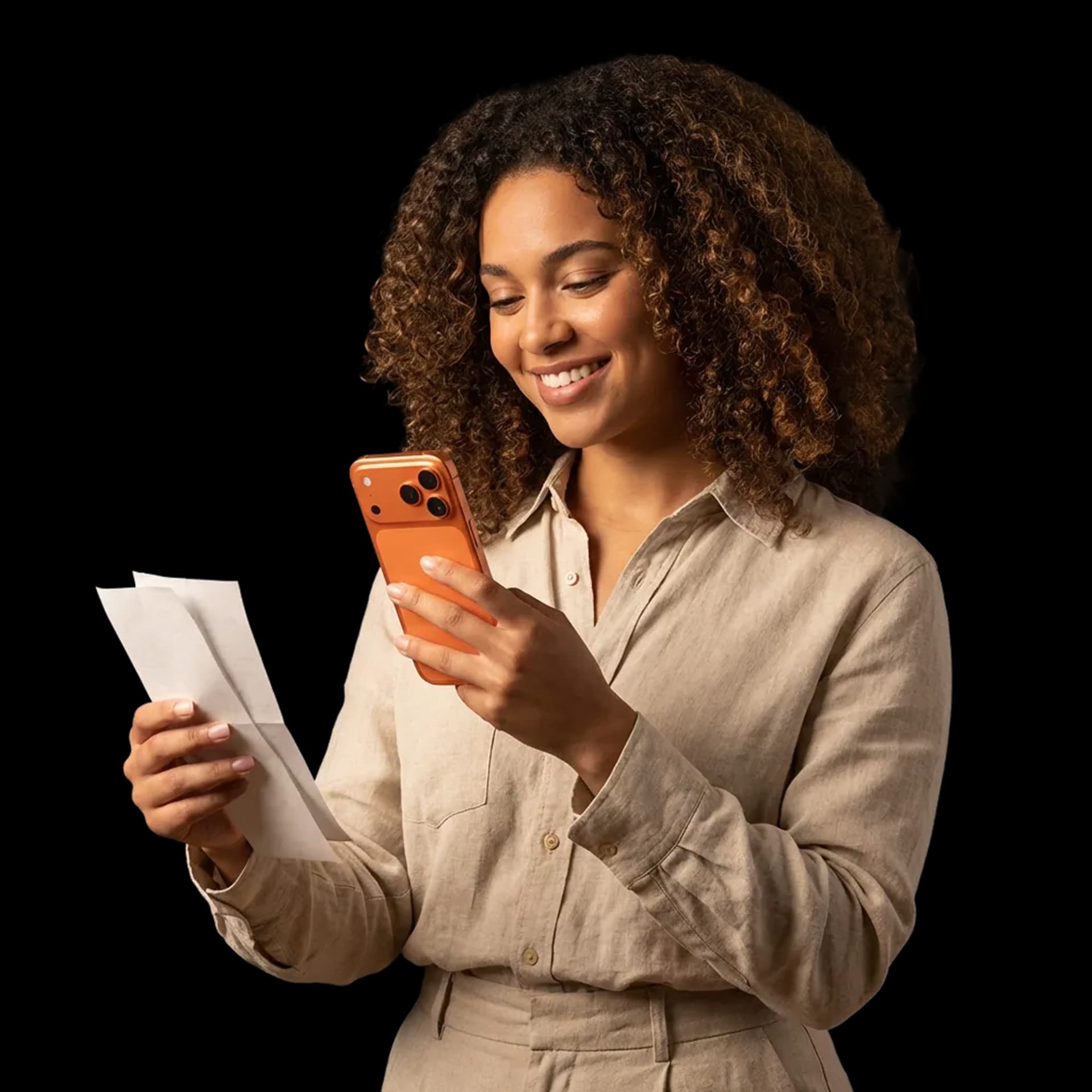 Business professional using Saldo